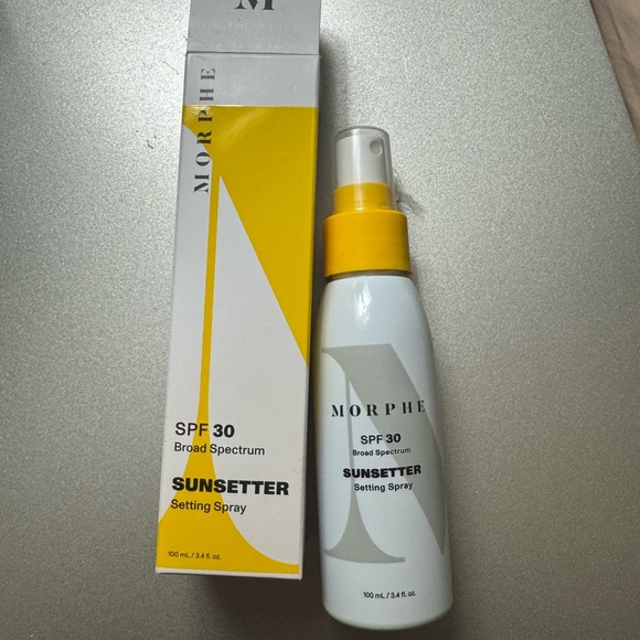 Morphe Radiant Glow SPF 30 Suncare Spray White and Yellow